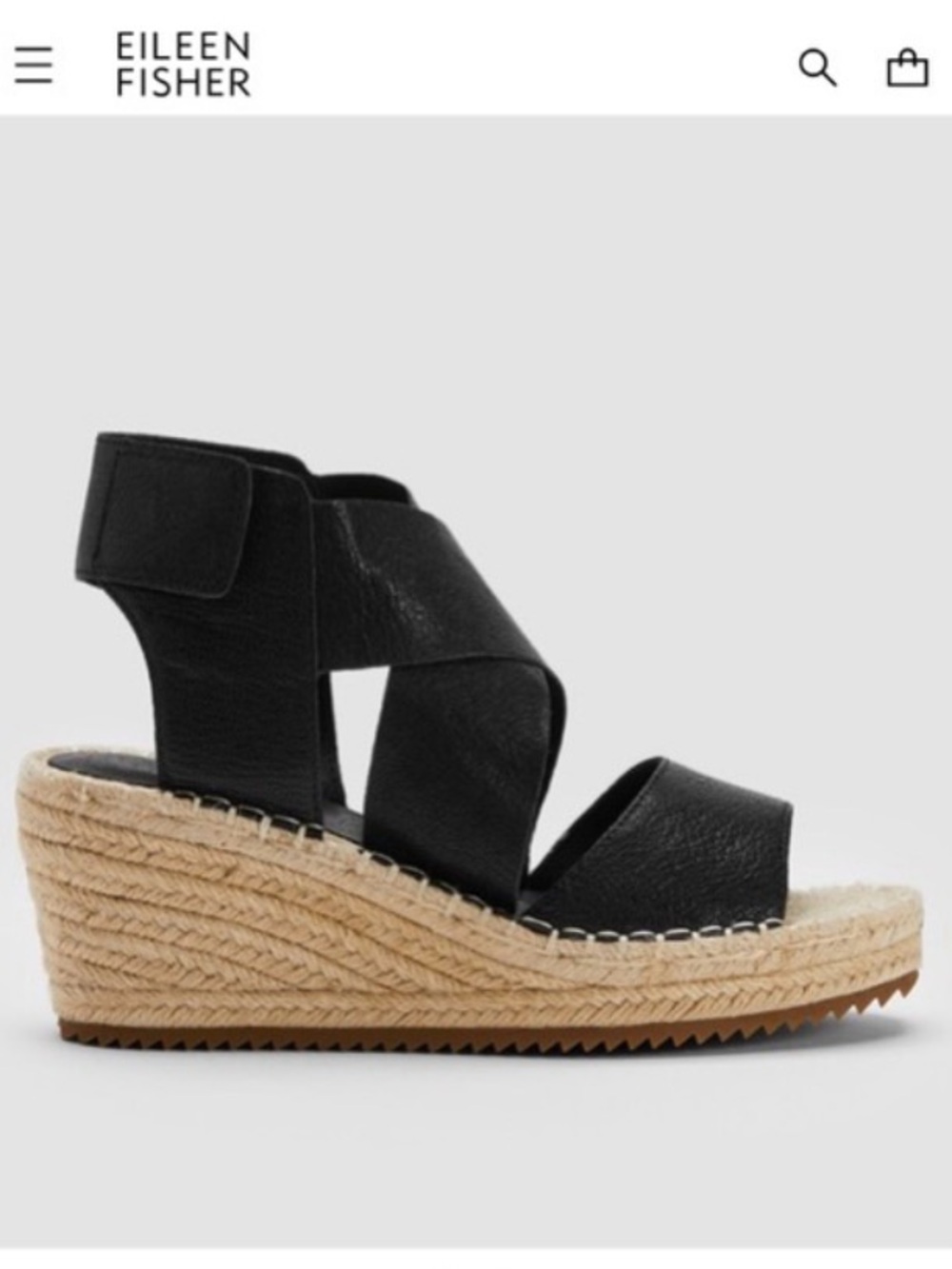 Eileen Fisher Willow Wedge Espadrille Size 6.5
